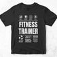 Funny Sarcastic Unique Gift For Fitness Trainer Job Profession Professional Editable Vector T shirt Designs In Svg Png Files