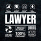 Funny Sarcastic Unique Gift For Lawyer Job Profession Professional Editable Vector T shirt Designs In Svg Png Files