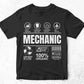 Funny Sarcastic Unique Gift For Mechanic Job Profession Professional Editable Vector T shirt Designs In Svg Png Files