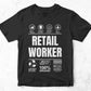 Funny Sarcastic Unique Gift For Retail Worker Job Profession Editable Vector T shirt Designs In Svg Printable Files