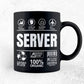Funny Sarcastic Unique Gift For Server Job Profession Professional Editable Vector T shirt Designs In Svg Printable Files
