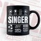 Funny Sarcastic Unique Gift For Singer Job Profession Professional Editable Vector T shirt Designs In Svg Printable Files