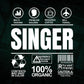 Funny Sarcastic Unique Gift For Singer Job Profession Professional Editable Vector T shirt Designs In Svg Printable Files