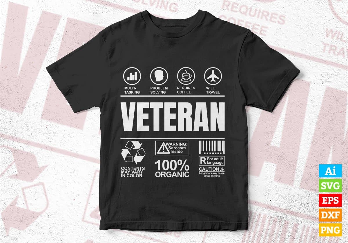 Funny Sarcastic Unique Gift For Veteran Job Profession Professional Editable Vector T shirt Designs In Svg Printable Files