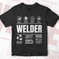 Funny Sarcastic Unique Gift For Welder Job Profession Professional Editable Vector T shirt Designs In Svg Printable Files