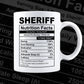 Funny Sheriff Nutrition Facts Editable Vector T-shirt Design in Ai Svg Png Files