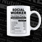 Funny Social Worker Nutrition Facts Editable Vector T-shirt Design in Ai Svg Png Files