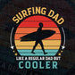 Funny Surfing Gift for a Cool Surfer Dad Vintage Retro Sunset Father's Day Vector T shirt Design in Ai Png Svg Files