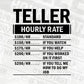 Funny Teller Hourly Rate Editable Vector T-shirt Design in Ai Svg Files