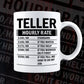 Funny Teller Hourly Rate Editable Vector T-shirt Design in Ai Svg Files