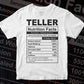 Funny Teller Nutrition Facts Editable Vector T-shirt Design in Ai Svg Png Files
