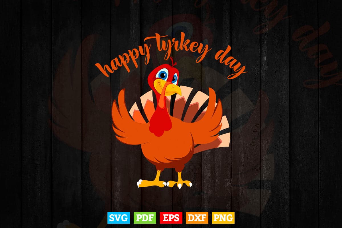 Funny Thanksgiving Turkey Happy Turkey Day Svg Png Cut Files.