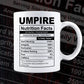 Funny Umpire Nutrition Facts Editable Vector T-shirt Design in Ai Svg Png Files