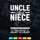Funny Uncle Niece Always Heart To Heart Svg T shirt Design.