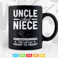 Funny Uncle Niece Always Heart To Heart Svg T shirt Design.