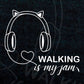 Funny Walking Is My Jam Editable Vector T-shirt Design in Ai Png Svg Files
