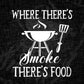 Funny Where There's Smoke Food Pork Grill Barbecue Editable Vector T shirt Design in Ai Png Svg Files.