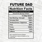 Future Dad Nutrition Facts Father's Day Editable Vector T-shirt Design in Ai Svg Files