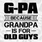G-pa Because Grandpa Is For Old Guys Editable T shirt Design In Ai Png Svg Cutting Printable Files