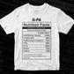 G-pa Nutrition Facts Father's Day Editable Vector T-shirt Design in Ai Svg Files