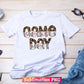Game Day Baseball Leopard Letter Camouflage Sports T shirt Design Png Sublimation Printable Files