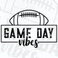 Game Day Vibes Editable Vector T-shirt Design in Ai Png Svg Cutting Printable Files
