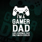 Gamer Dad Gifts Video Game Father's Day Gaming Editable Vector T shirt Design in Ai Png Svg Files.