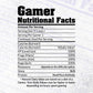 Gamer Nutritional Facts Cool Gamer Video Game Funny Editable T-Shirt Design in Ai Svg Cutting Printable Files