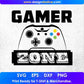 Gamer Zone Video Game T shirt Design In Svg Png Cutting Printable Files