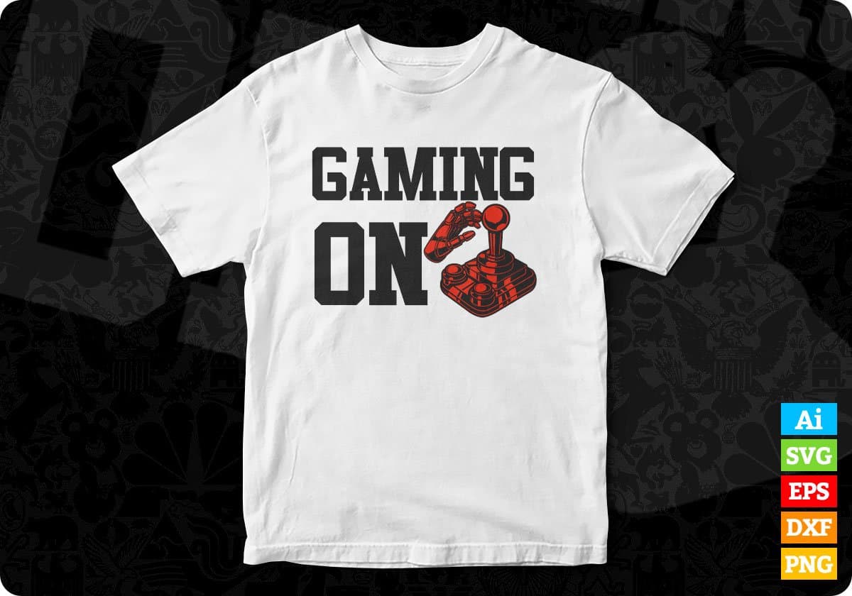 Gaming On Video Gaming T shirt Design In Svg Png Cutting Printable Files
