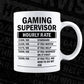 Gaming Supervisor Hourly Rate Editable Vector T-shirt Design in Ai Svg Files