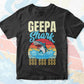 Geepa Shark Father's Day Vintage Editable Vector T-shirt Design in Ai Svg Png Files