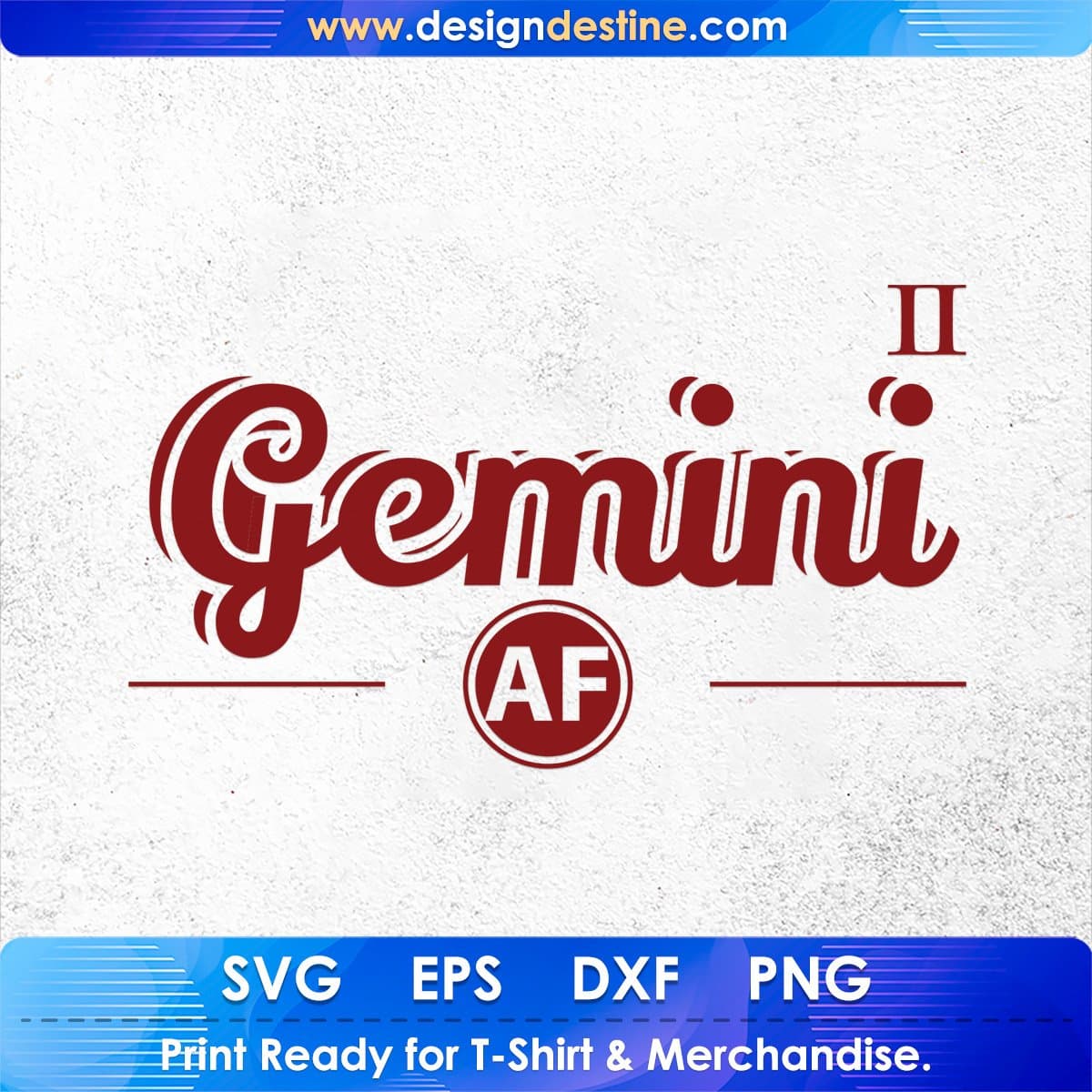 Gemini AF T shirt Design In Svg Png Cutting Printable Files