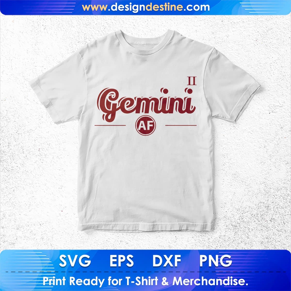 Gemini AF T shirt Design In Svg Png Cutting Printable Files