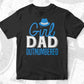 Girl Dad Outnumbered Father's Day Editable Vector T shirt Design In Svg Png Printable Files