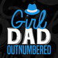 Girl Dad Outnumbered Father's Day Editable Vector T shirt Design In Svg Png Printable Files