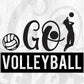 Go Volleyball Sports T shirt Design In Png Svg Cutting Printable Files