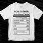 God Father Nutrition Facts Father's Day Editable Vector T-shirt Design in Ai Svg Files