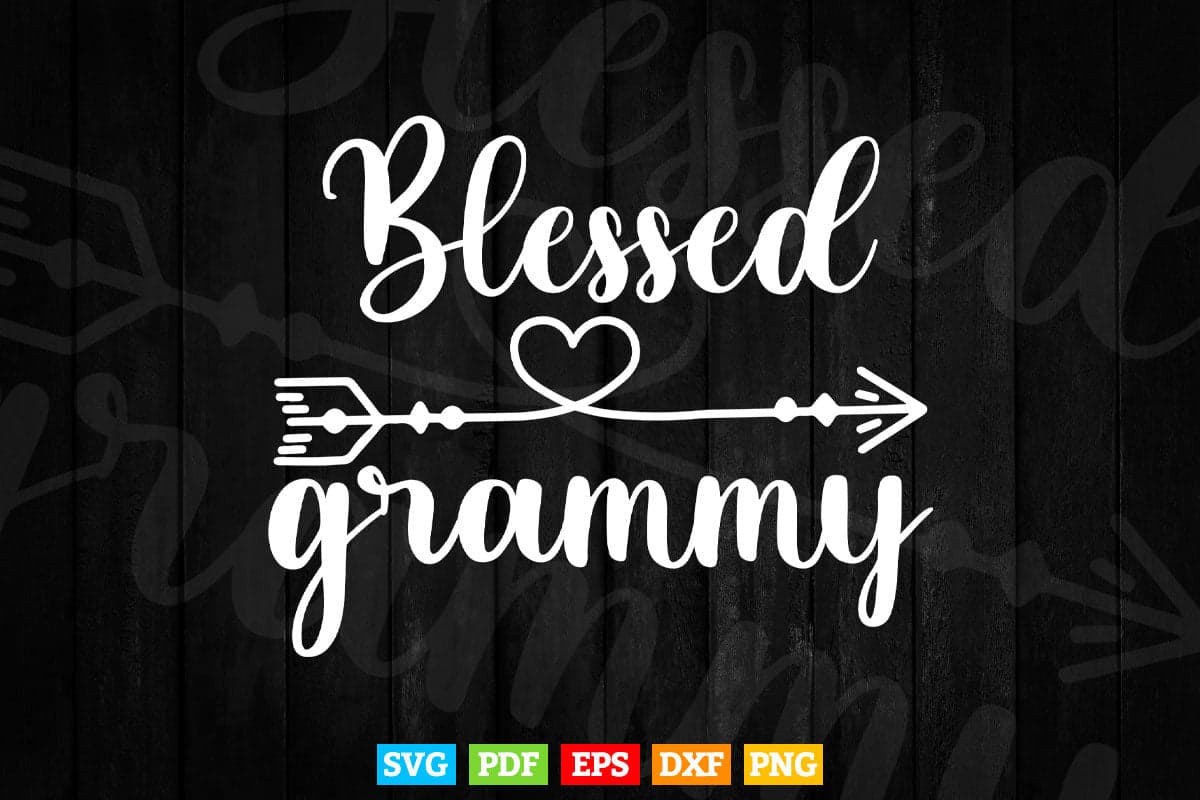 Gold Arrow Blessed Grammy Thanksgiving Svg Png Cut Files