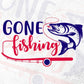 Gone Fishing Editable Vector T-shirt Design in Ai Svg Png Files