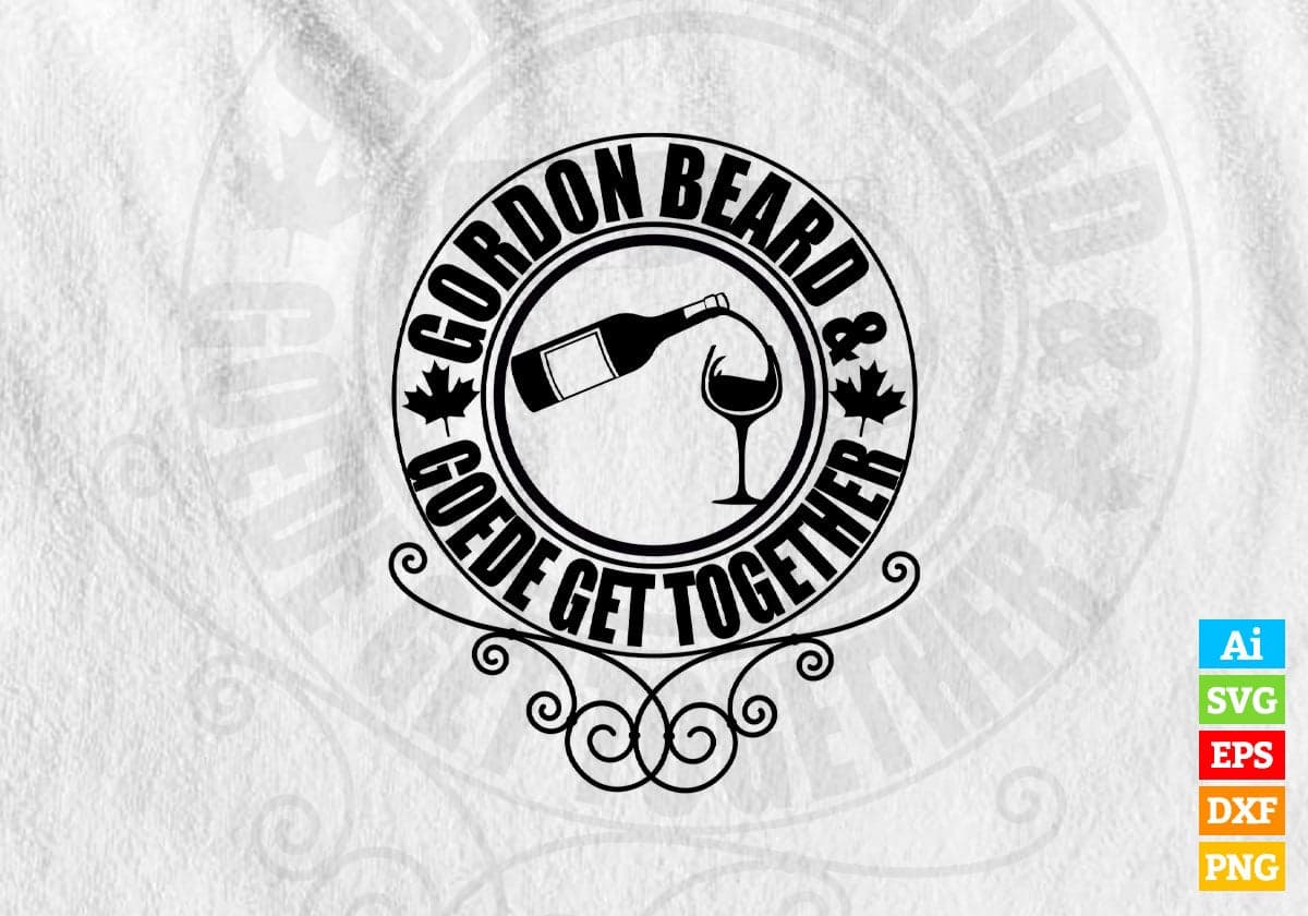 Gordon Beard & Goede Get Together Drinking Vector T-shirt Design in Ai Svg Png Files