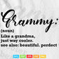 Grammy Definition Funny Grandma Svg Png Cut Files.