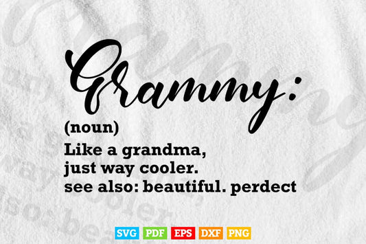 Grammy Definition Funny Grandma Svg Png Cut Files.