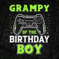 Grampy Of The Birthday Boy With Video Gamer Editable Vector T-shirt Design in Ai Svg Files