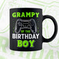 Grampy Of The Birthday Boy With Video Gamer Editable Vector T-shirt Design in Ai Svg Files