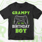 Grampy Of The Birthday Boy With Video Gamer Editable Vector T-shirt Design in Ai Svg Files