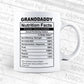 Granddaddy Nutrition Facts Father's Day Editable Vector T-shirt Design in Ai Svg Files