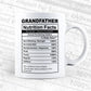 Grandfather Nutrition Facts Father's Day Editable Vector T-shirt Design in Ai Svg Files