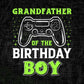 Grandfather Of The Birthday Boy With Video Gamer Editable Vector T-shirt Design in Ai Svg Files