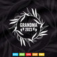 Grandma 2023 Grandmother Svg Png Cut Files.